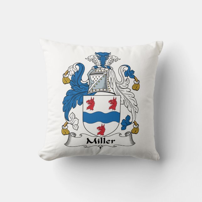 Miller-Familienwappen Kissen (Vorderseite)