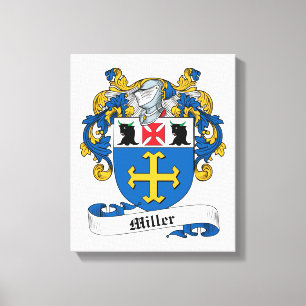 Miller Familienwappen Leinwanddruck
