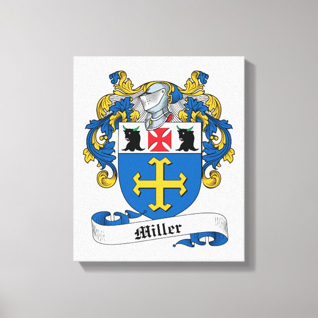Miller Familienwappen Leinwanddruck (Vorderseite)