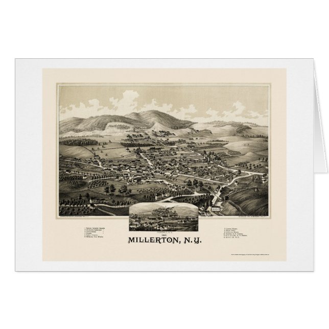 Millerton avec Irondale, carte panoramique de NY - (Devant horizontal)