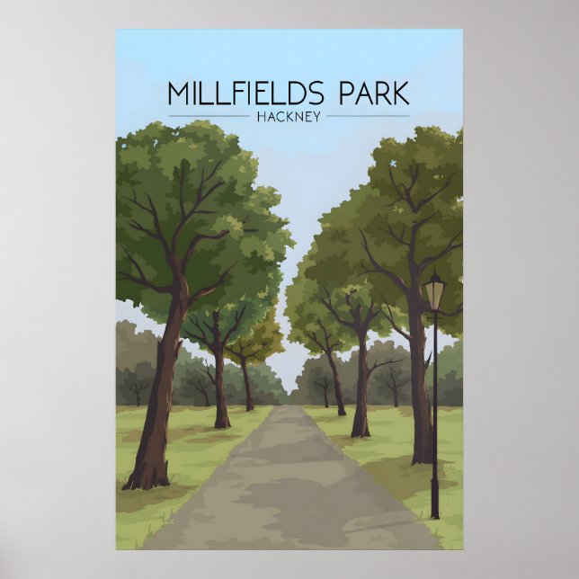Millfields Park Hackney London Reiseplakat Poster (Vorne)