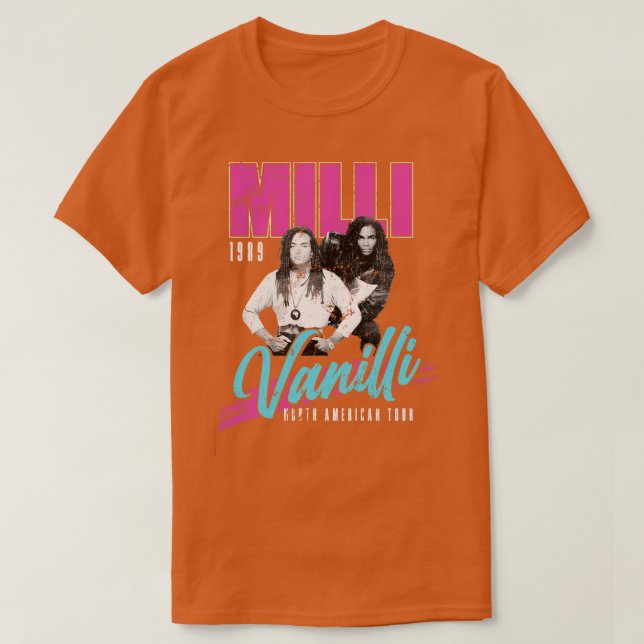 Milli Vanilli Konzert Tour 1989 T-Shirt (Design vorne)