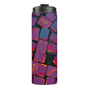 Milliamperestunde Jongg deckt Trommel mit Ziegeln Thermosbecher