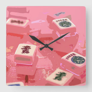 Milliamperestunde Jongg deckt Uhr im Rosa mit