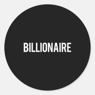 Milliardär - Cooler Neuer Geld Club CEO Lustiges G Runder Aufkleber