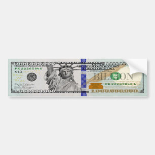 Milliarden-Dollar-Rechnung mit Lady Liberty Autoaufkleber