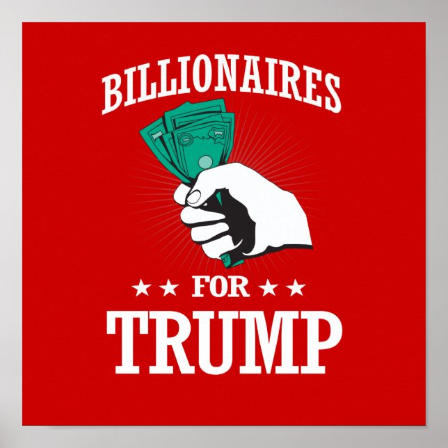 MILLIARDEN FÜR TRUMP POSTER (Vorne)