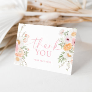 Millie Floral gefaltete Dankeskarte Karte