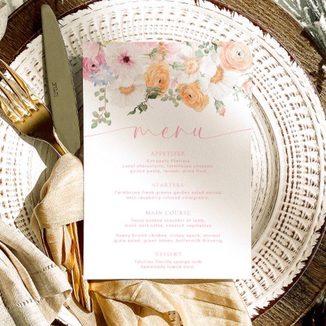 Millie Floral Menu & Merci (Menu Millie Foral )