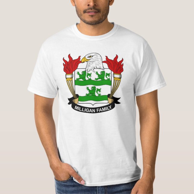 Milligan Familienwappen T-Shirt (Vorderseite)