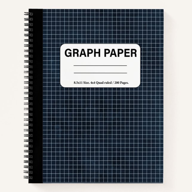 Millimeterpapier Spiralkomposition  Notizbuch (Vorderseite)