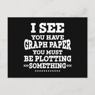 Millimeterpapier zeichnet etwas Pun Math Lehrer Postkarte