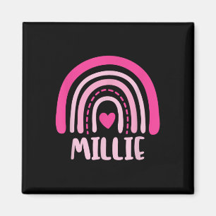 Milliname Herz Niedlich Personalisierter Regenboge Magnet