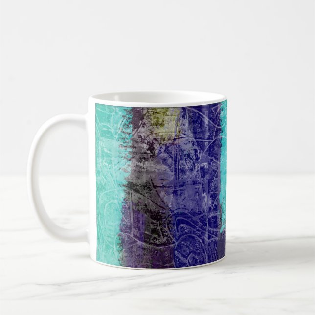 "Million Dollar Dreams" abstrakter Kunstkaffeebech Kaffeetasse (Links)