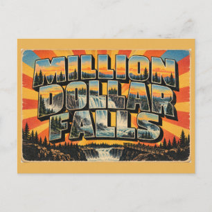 Million Dollar Falls YT Takhanne River Wasserfall Postkarte