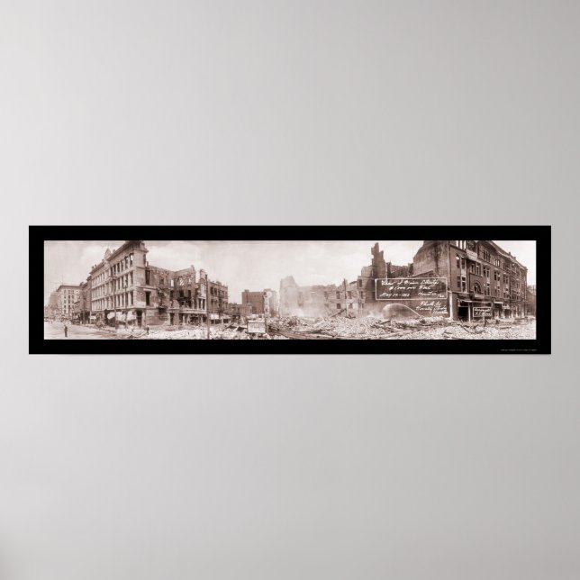 Million Dollar Feuer Houston Foto 1912 Poster (Vorne)