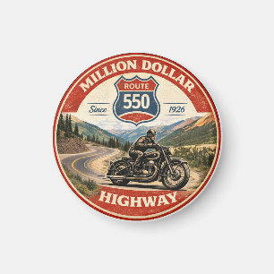 Million Dollar Highway Route 550 Motorrad-Geschenk Magnet