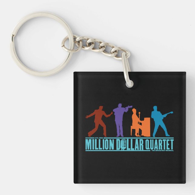 Million Dollar-Quartett auf Bühne Schlüsselanhänger (Vorderseite)