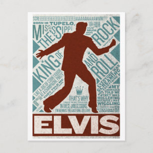Million Dollar Quartett Elvis Type Postkarte