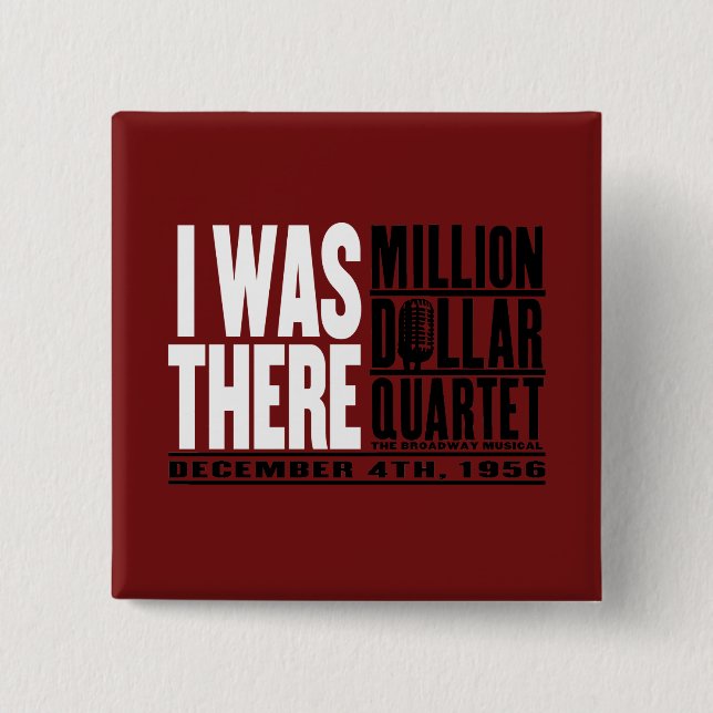 Million Dollar-Quartett "ich war dort " Button (Vorderseite)