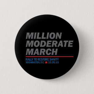 Million gemäßigter März Button