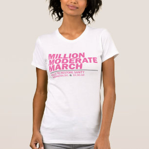 Million gemäßigtes März-Rosa T-Shirt