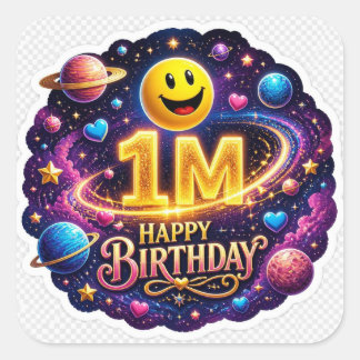 Million Universum Quadratischer Aufkleber