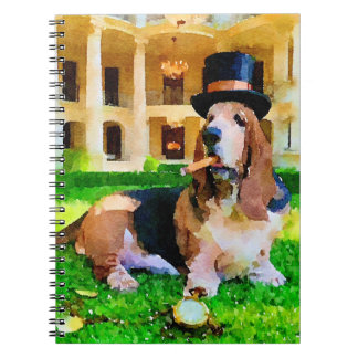 Millionaire Basset hound Spiral Notebook Notizblock