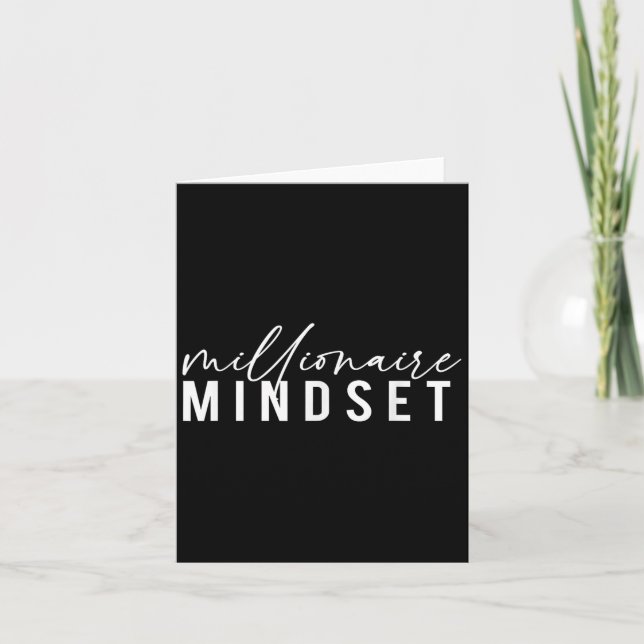 Millionaire Mindset Inspiration Mind Motivationa Karte (Vorderseite)