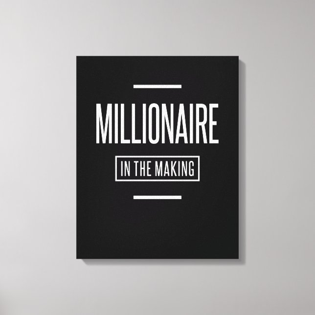 Millionär beim Motivierend Unternehmertum Leinwanddruck (Vorderseite)