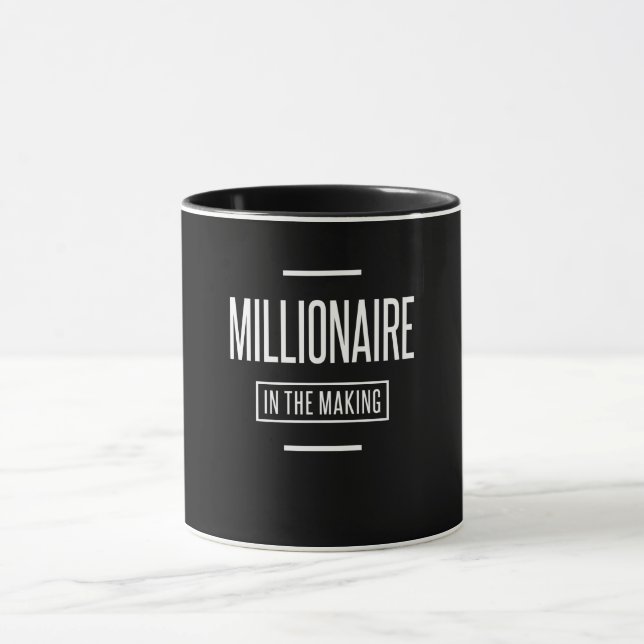 Millionär beim Motivierend Unternehmertum Tasse (Zentrum)