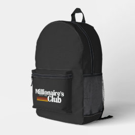 'Millionärs-Club' Unternehmer mit Retro-Mentalität Bedruckter Rucksack