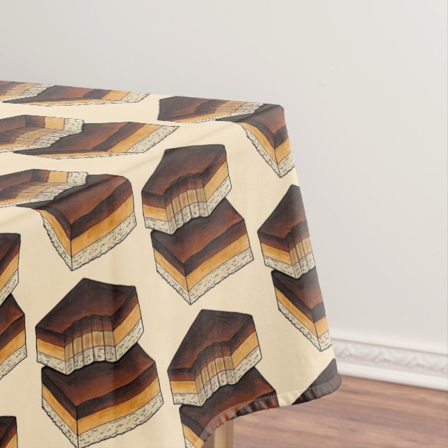 Millionärs Shortbread Caramel British Traybake Tischdecke (Beispiel)