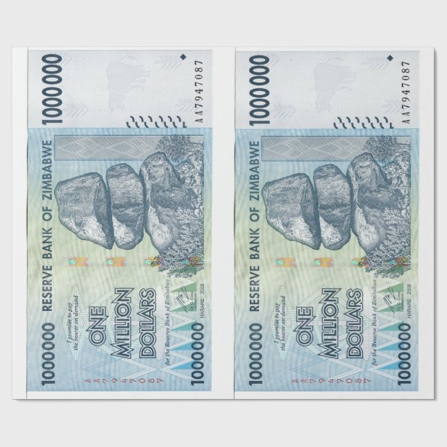 Millionen-Dollar-Geschenkpapier Geschenkpapier (Flach)