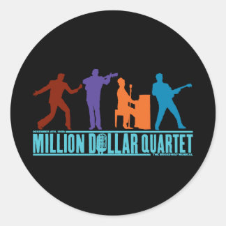 Millionen Dollar Quartett für Bühne Runder Aufkleber