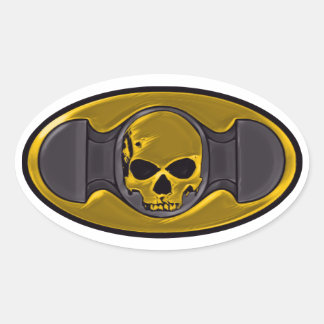 Millwright Logo Hard-Hut-Aufkleber Ovaler Aufkleber
