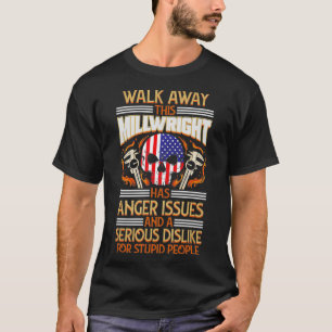 Millwright USA Skull Anger Issues T-Shirt