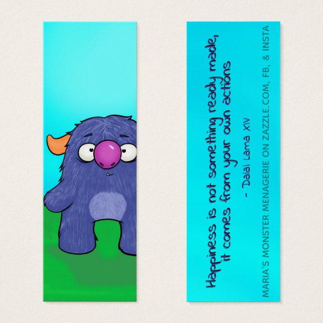 Milo, avec citation, cartes de bonheur (Devant & derrière)