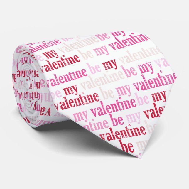 Milo Dale be My Valentine Men's Valentine Necktie Krawatte (Gerollt)