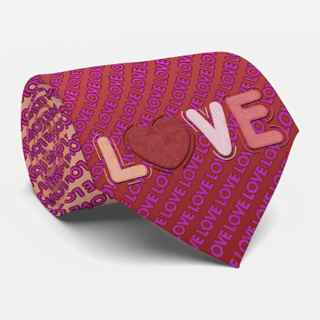 Milo Dale Gradated Liebe Men's Necktie Krawatte (Gerollt)