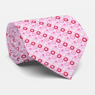 Milo Dale Pink Hearts Men's Valentine Necktie Krawatte