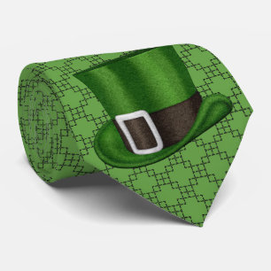 Milo Dale St Patrick's Black auf Grün Herren Krawa Krawatte