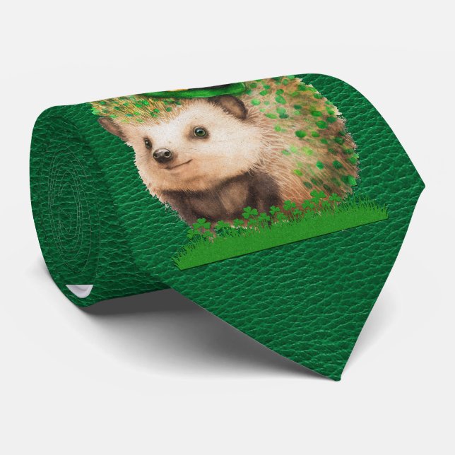Milo Dale St Patrick's Hedgehog Green Cravate Homm (Roulé)