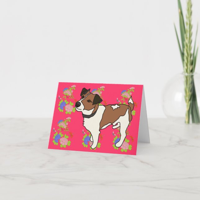 Milo der Jack Russell Karte (Vorderseite)