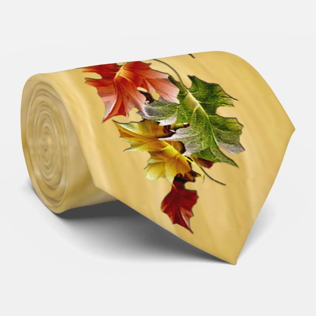 Milo Erntedank mit Herbstlauben Krawatte (Gerollt)