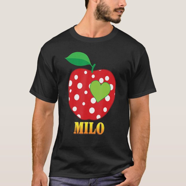 Milo Liebe School Zurück zur Schule Junge Kind Sch T-Shirt (Vorderseite)