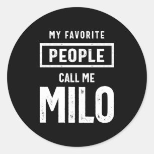 Milo Personalisiert Name Geburtstagsgeschenk Runder Aufkleber