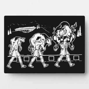 Milo von Croton und The Bull - Gym Motivierend Fotoplatte