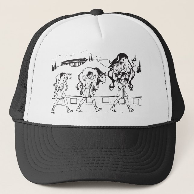 Milo von Croton und The Bull - Gym Motivierend Truckerkappe (Vorderseite)