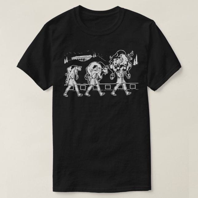 Milo von Croton und von Stier - Turnhalle T-Shirt (Design vorne)